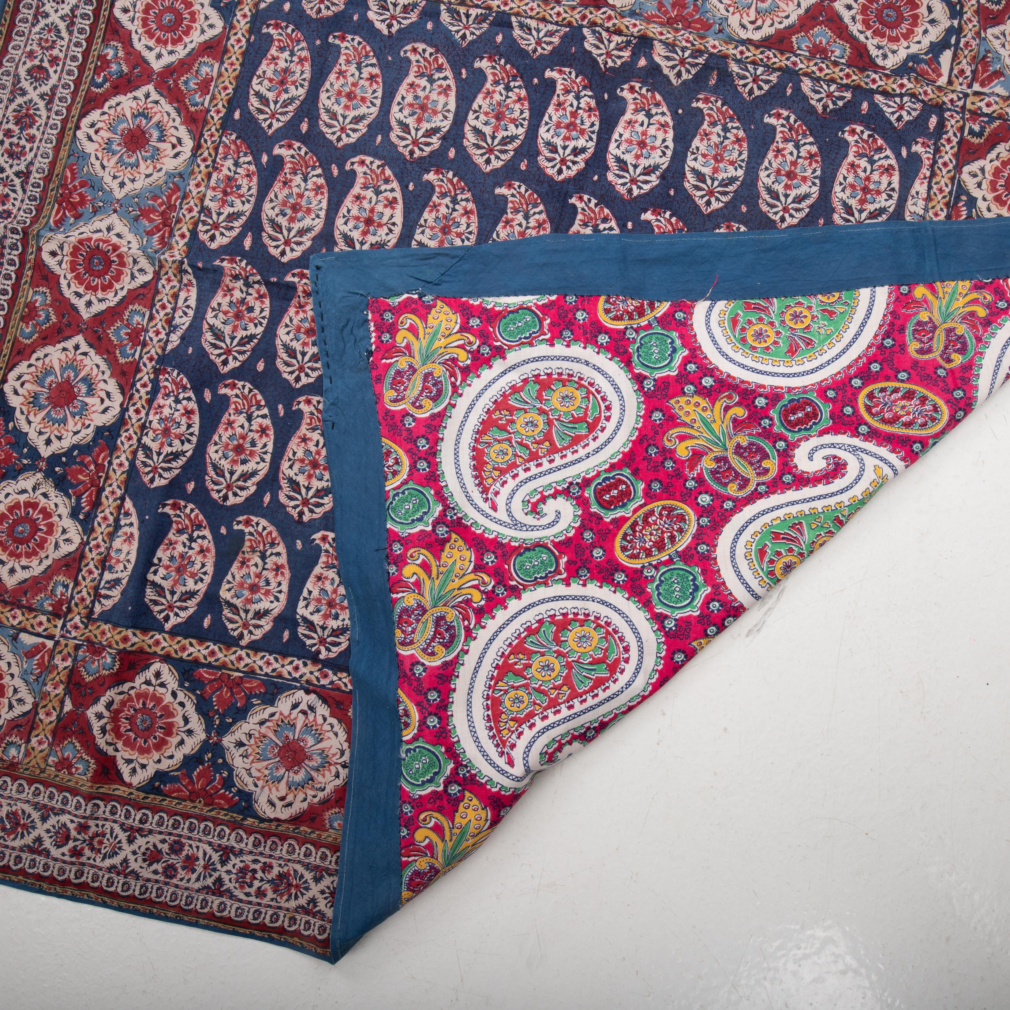 Panel de Kalamkari indio, finales del siglo XIX. Algodón en venta