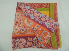 Indian Kantha Colorful Quilted Throw