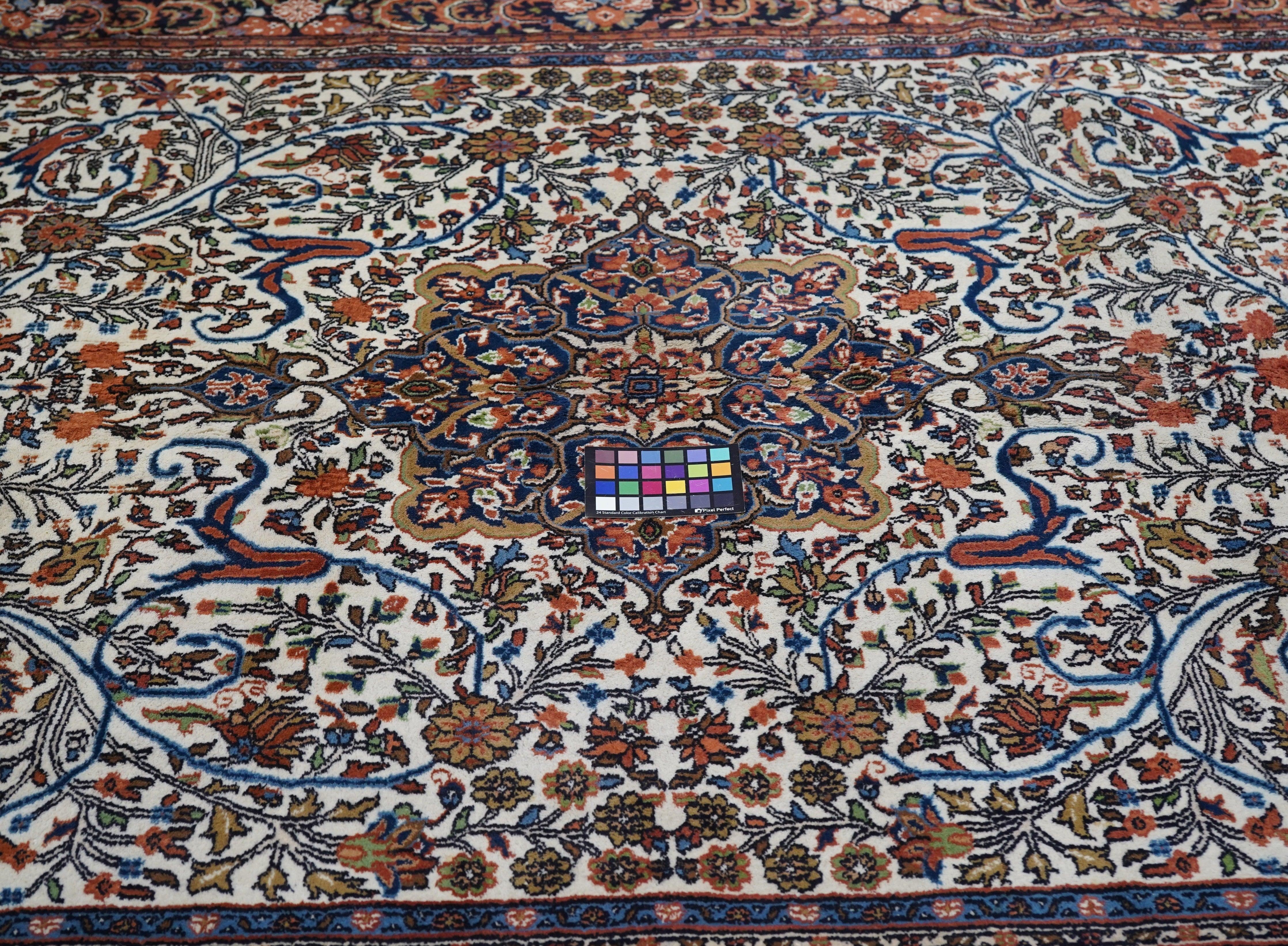 Indian Kashan Rug 6'4'' x 9'10'' For Sale 4