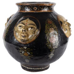 Indian (Kashmir) 19th century papier maché vase