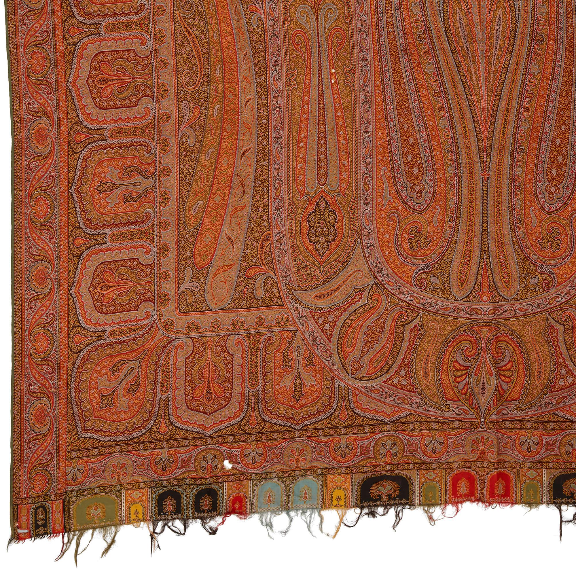 Indien Châle en laine du Cachemire indien en vente