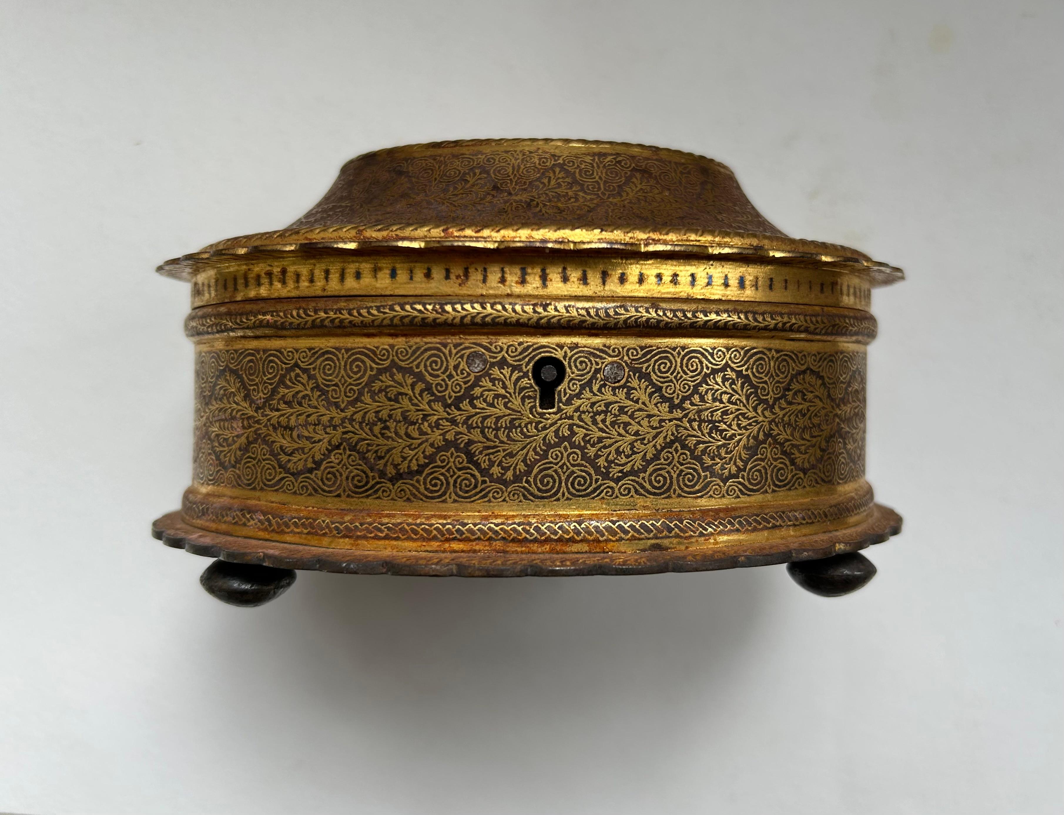 Indian Koftgari Box, Nineteenth Century For Sale 1