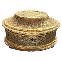 Indische Koftgari-Schachtel, neunzehnten Jahrhundert