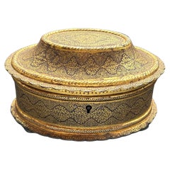 Caja koftgari india, siglo XIX