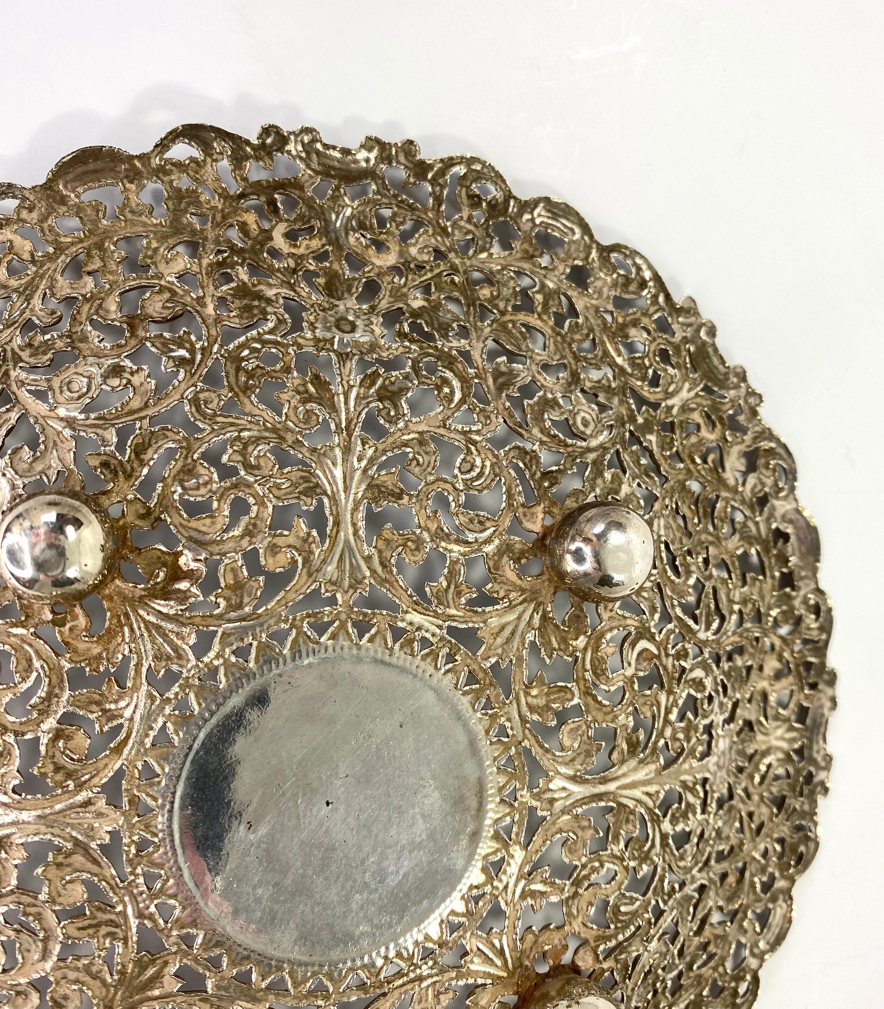 Indian Kutch Reticulated Silver Salver, circa 1890 3