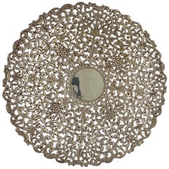 Indian Kutch Reticulated Silver Salver, circa 1890