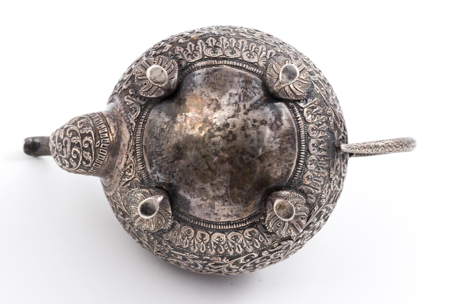 Argent sterling Théière indienne en argent de Kutch