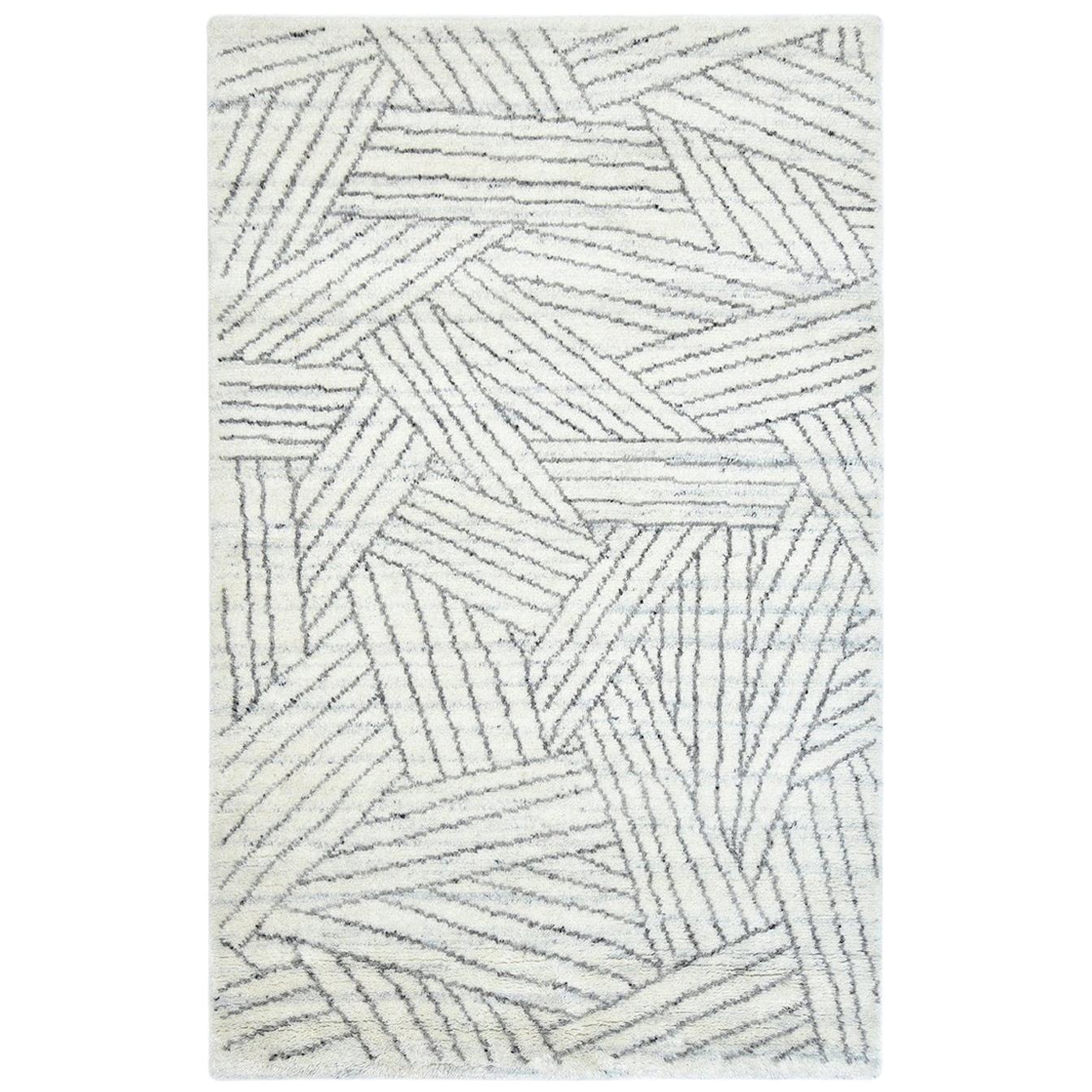 Indian Made HandKnotted Contemporary Modern Area Rug at 1stDibs