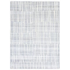 Indian Made Hand-Knotted Contemporary Modern Area Rug