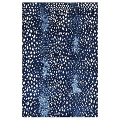 Indian Made Hand-Knotted Contemporary Modern Area Rug