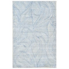Indian Made Hand-Knotted Contemporary Modern Area Rug