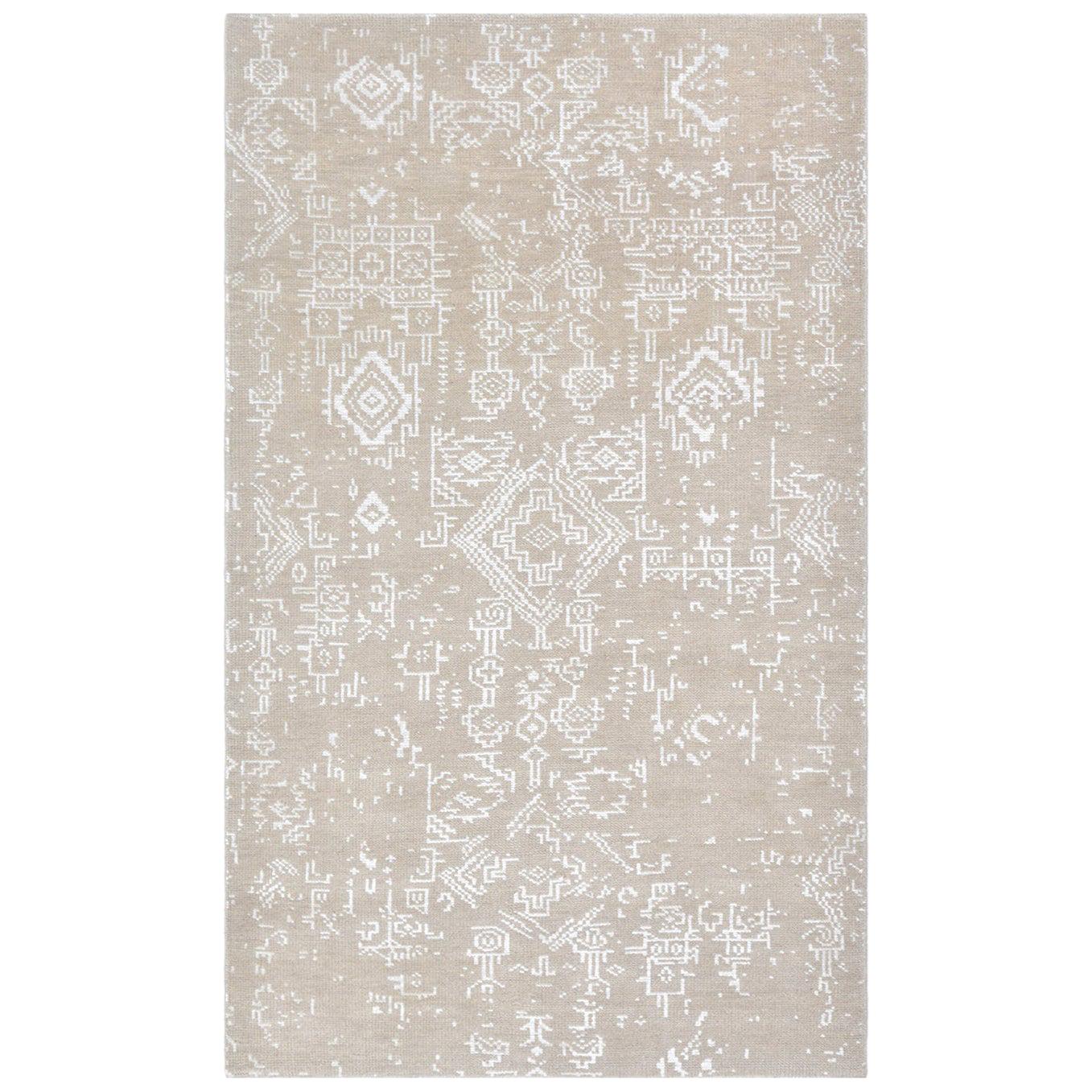 Indian Made Hand-Knotted Contemporary Transitional Area Rug