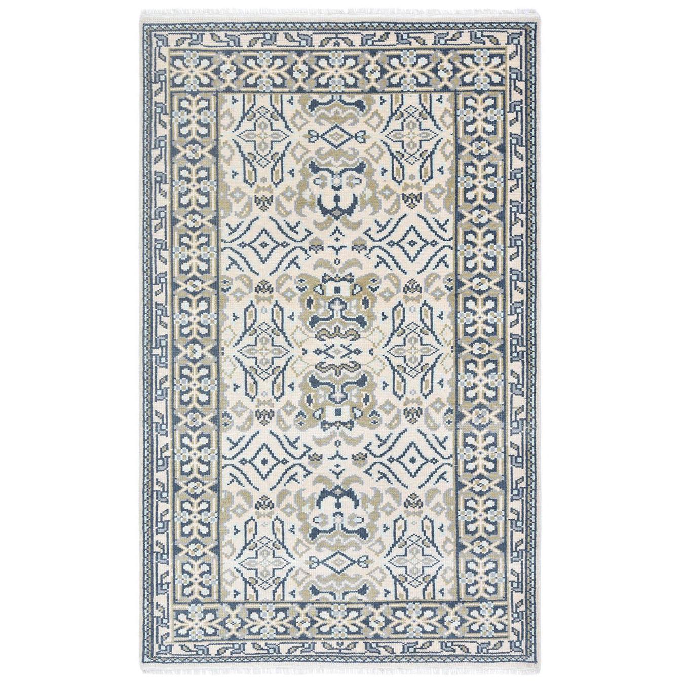 Indian Made Hand-Knotted Traditional Patterned & Floral Area Rug
