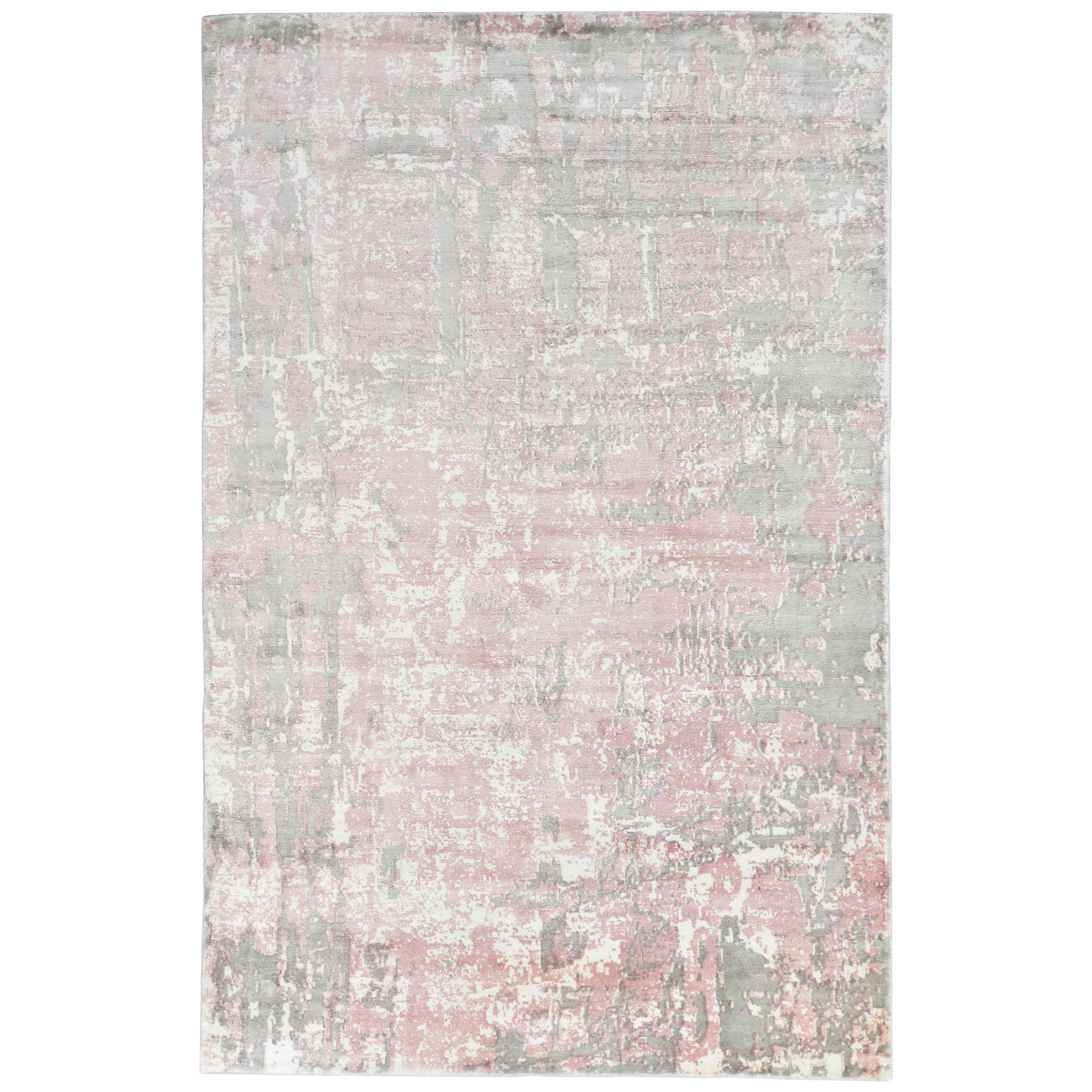 Indian Made Handmade Contemporary Abstract Area Rug