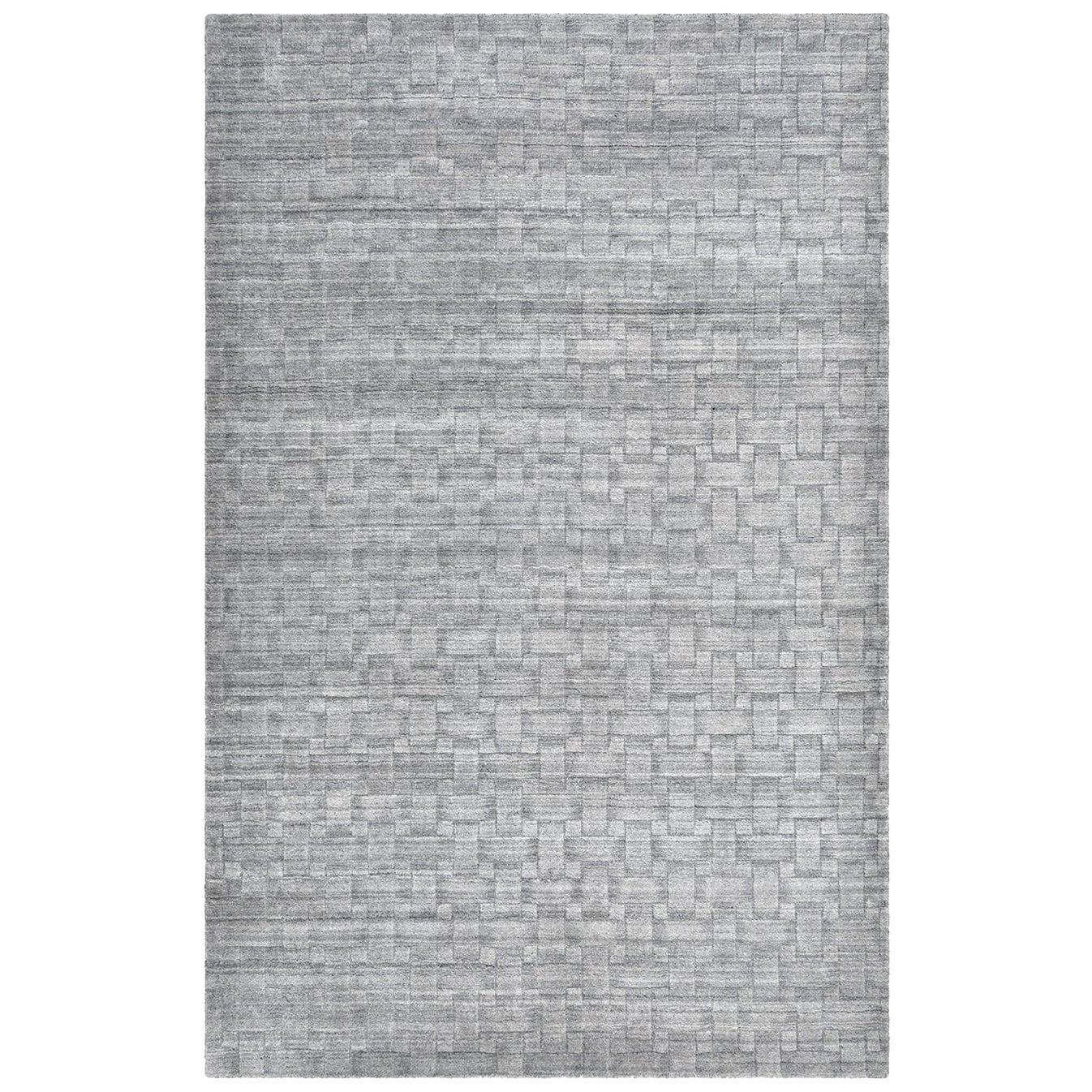 Indian Made Handmade Contemporary Solid Area Rug at 1stDibs