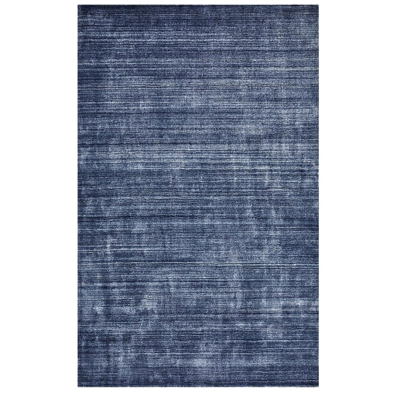 Indian Made Handmade Contemporary Solid Area Rug For Sale