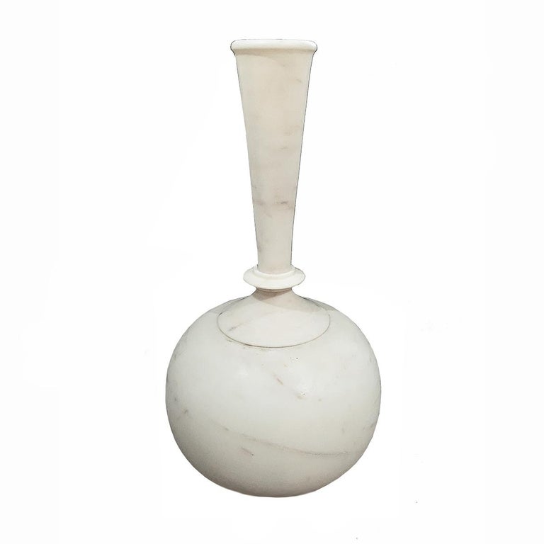 Indian Marble Vessel, with Cap For Sale at 1stDibs