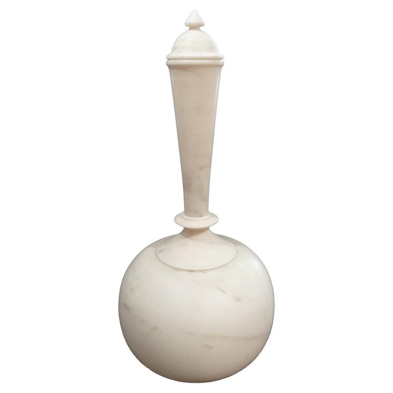Indian Marble Vessel, with Cap For Sale at 1stDibs