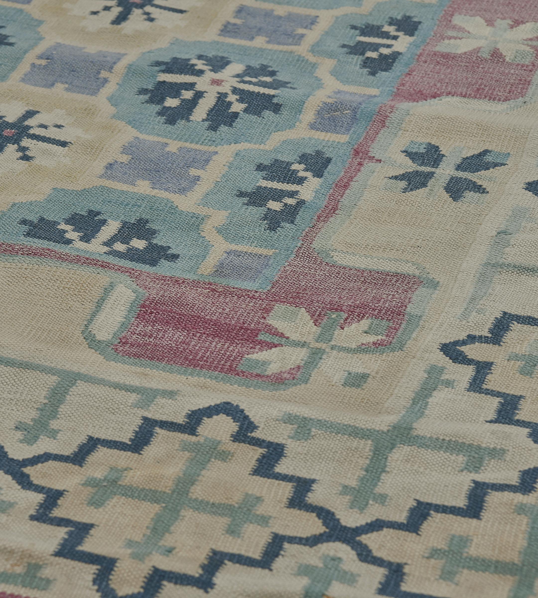 Indian Mid-20th Century Dhurrie Rug For Sale 3