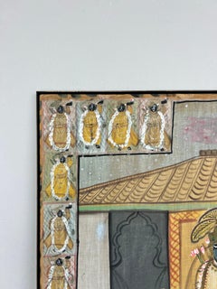 Pintura devocional india de Shrinathji, estilo Pichwai de Nathdwara, de mediados de siglo, década de 1950
