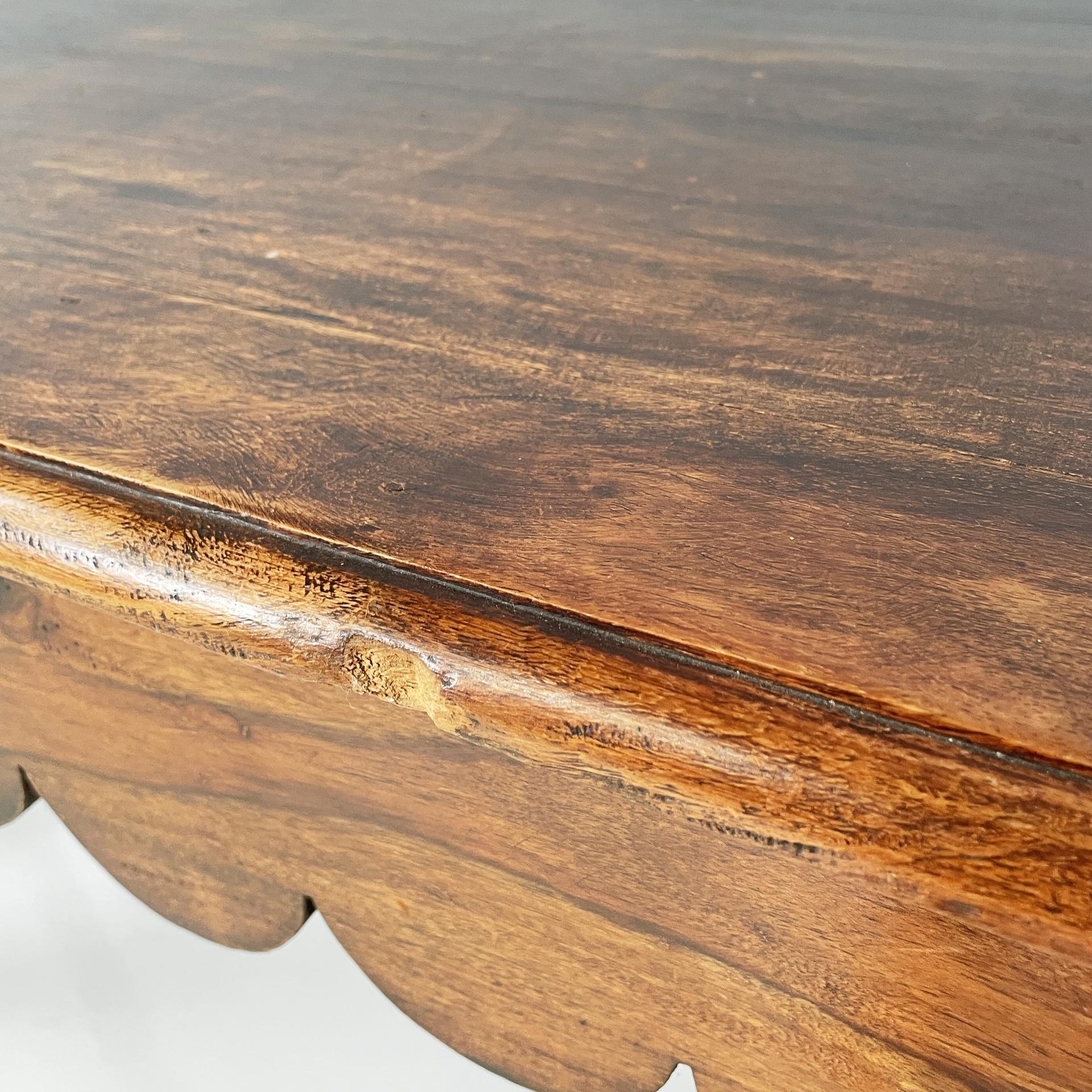 Indian mid-century modern console with drawer in wood, 1970s For Sale 5
