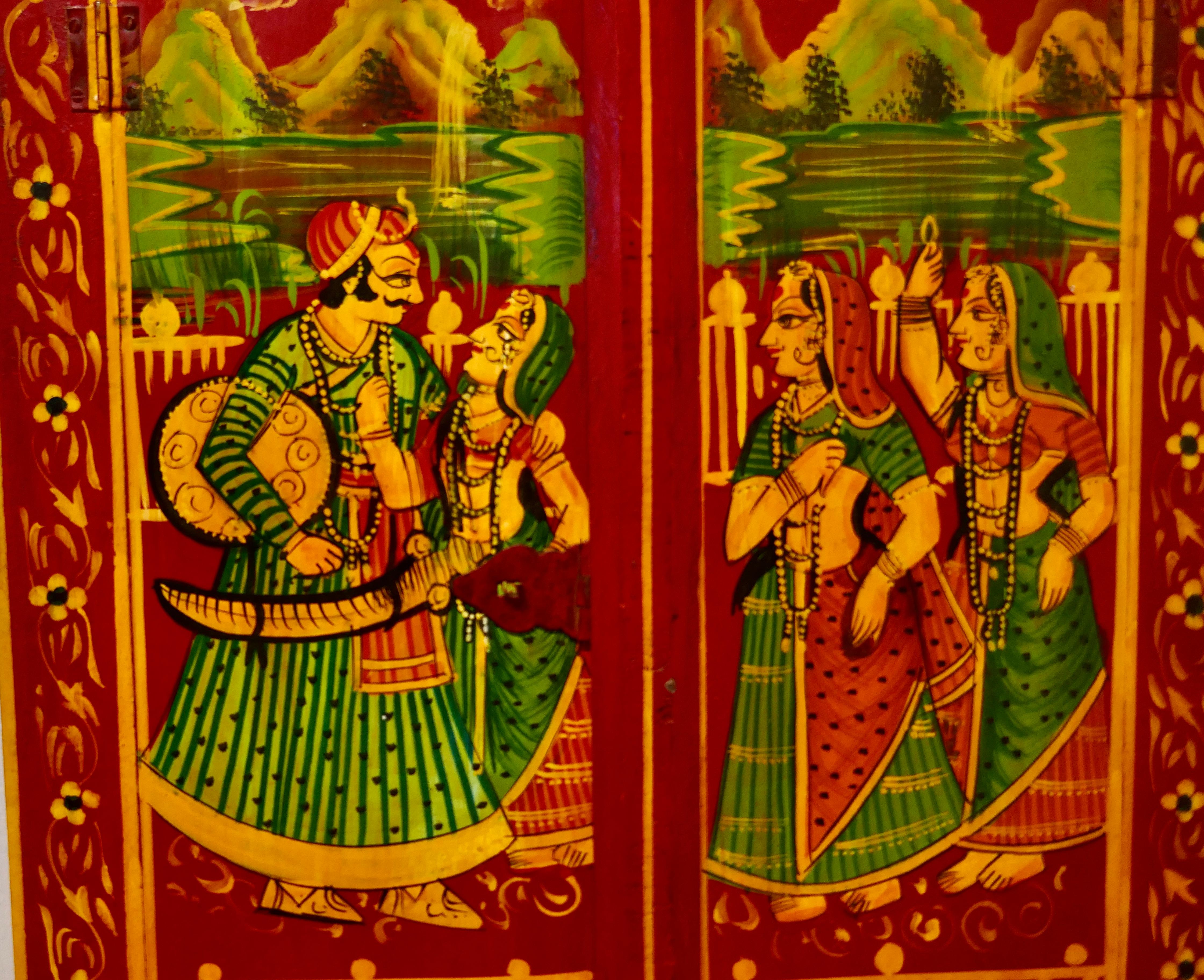 Anglo Raj Portes miniatures indiennes, jetés d'artisanat en vente