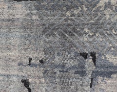 Indian Modern Abstract Small Area Rug in Dark Neutrals 4'0" X6'0"