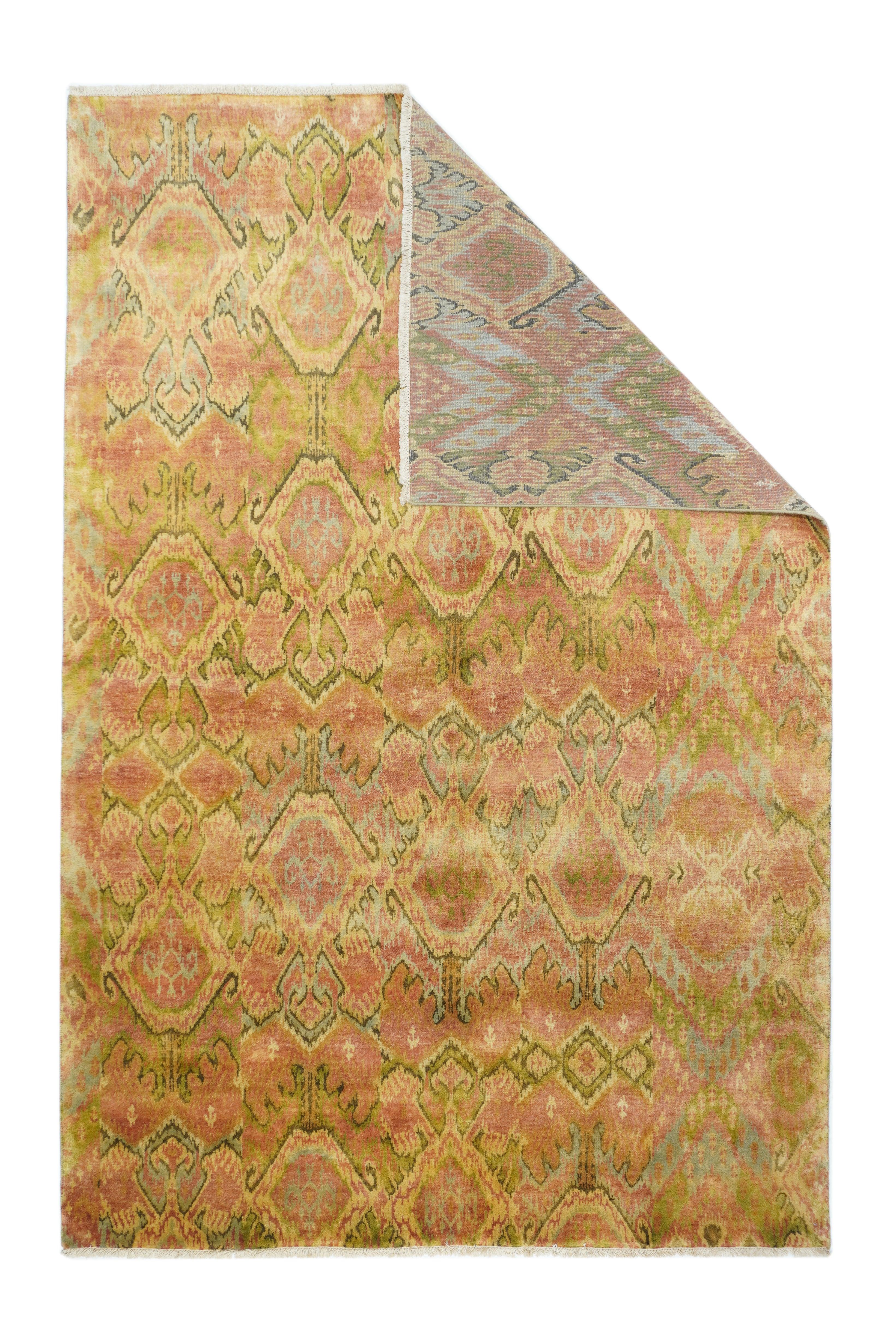 Indian Modern Ikat Design Teppich 6'0