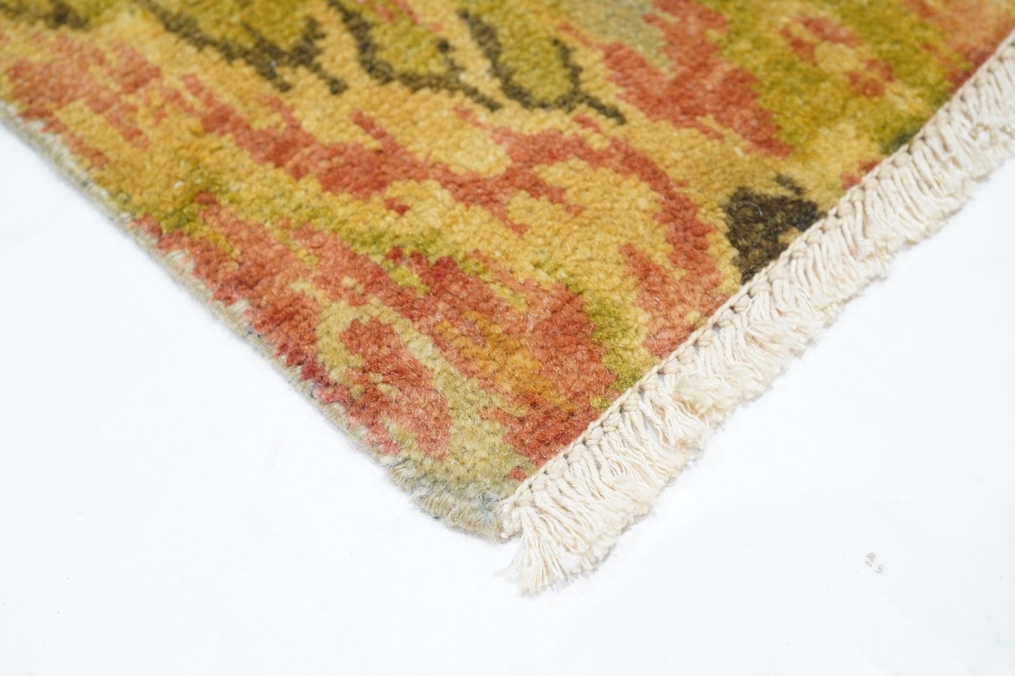 Indischer moderner Teppich im ikat-Design 6'0