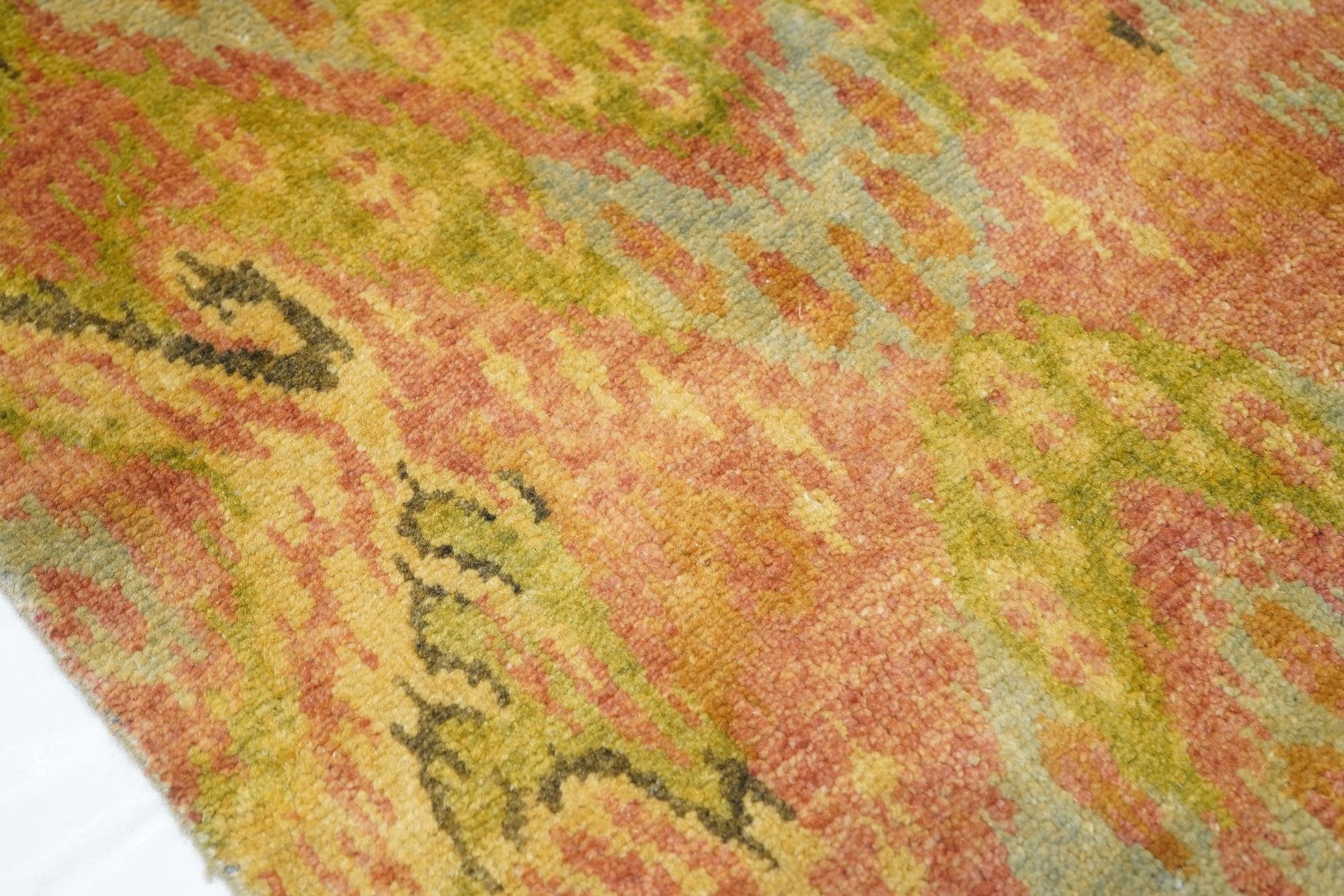 Indischer moderner Teppich im ikat-Design 6'0