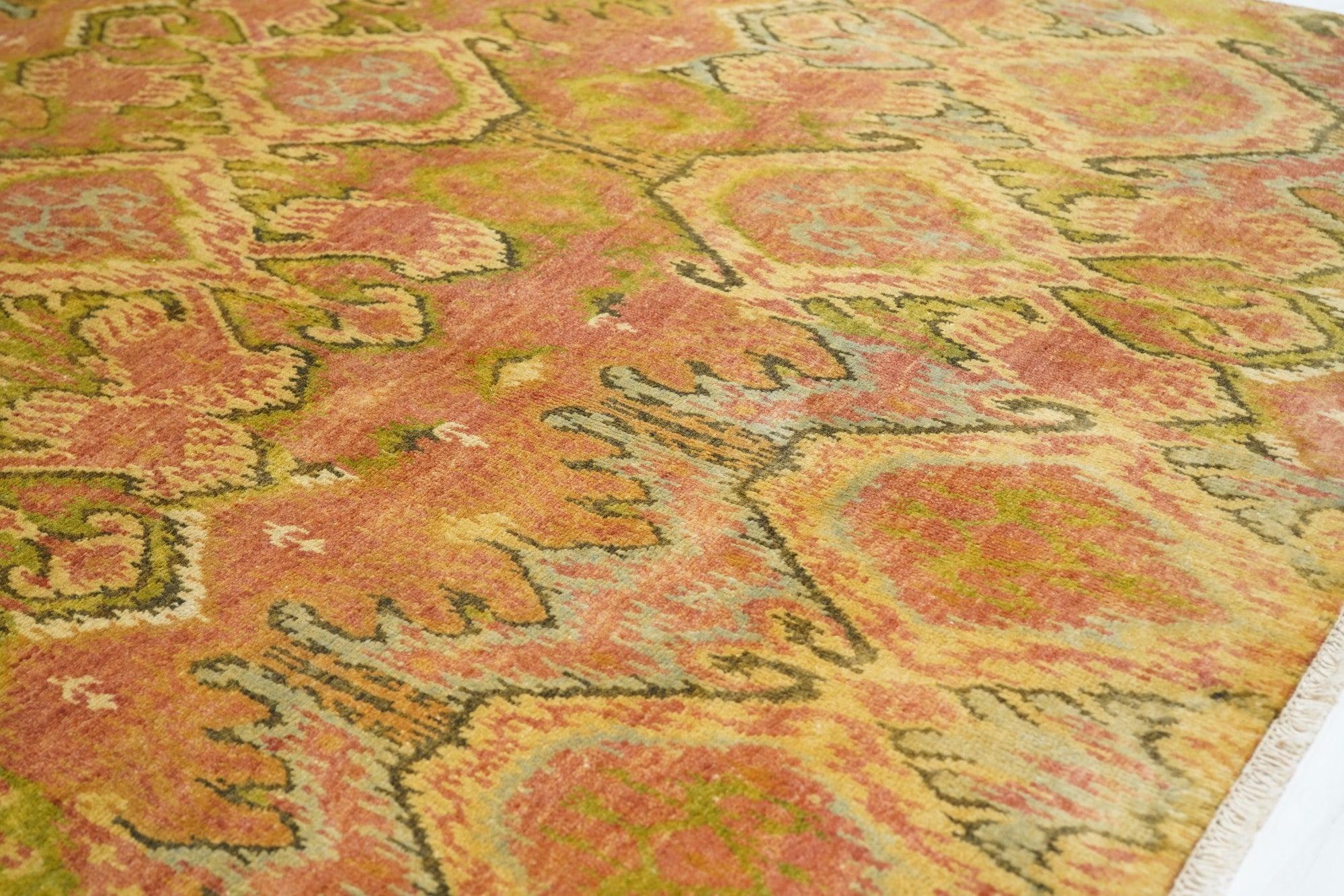 Indischer moderner Teppich im ikat-Design 6'0