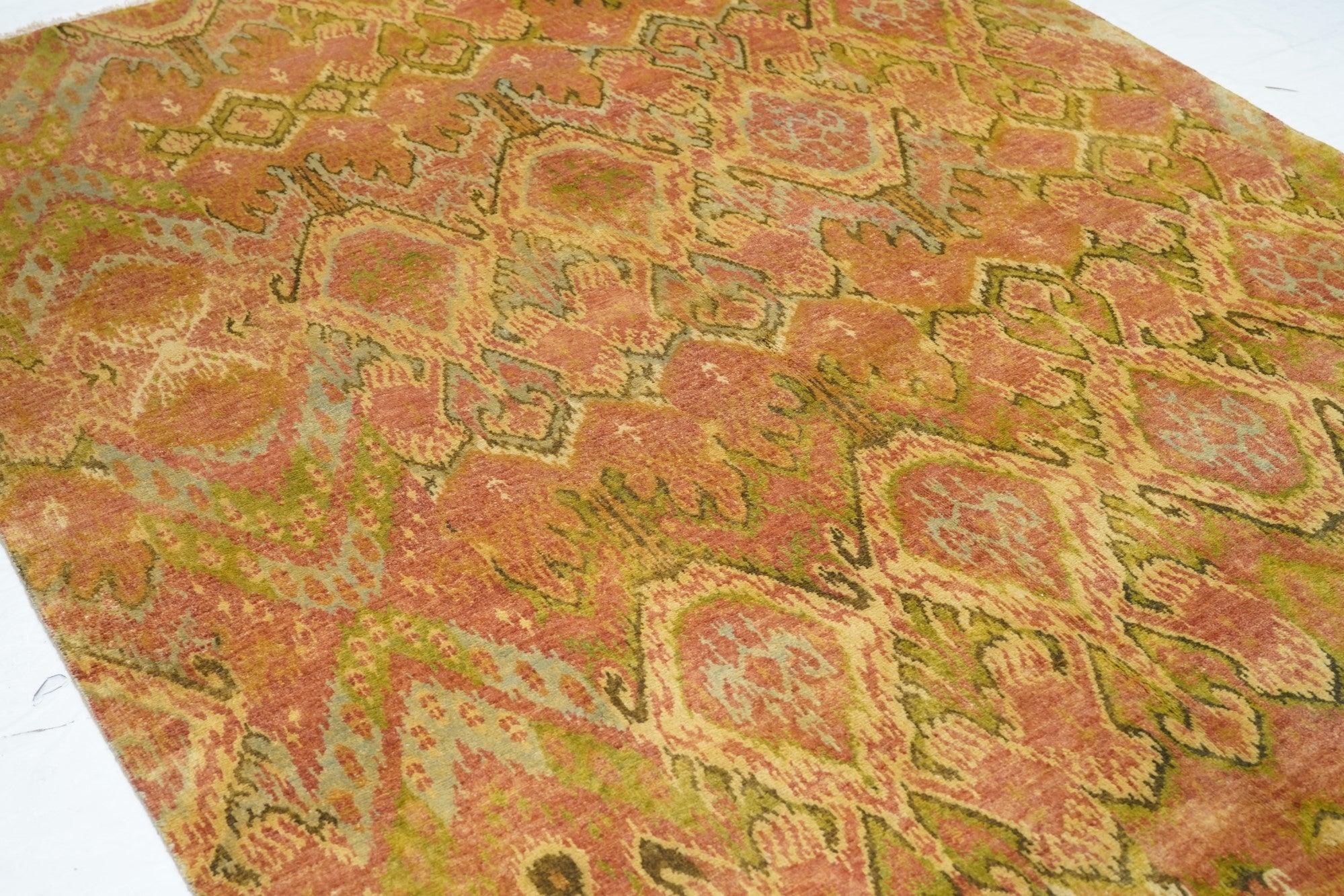 Indischer moderner Teppich im ikat-Design 6'0