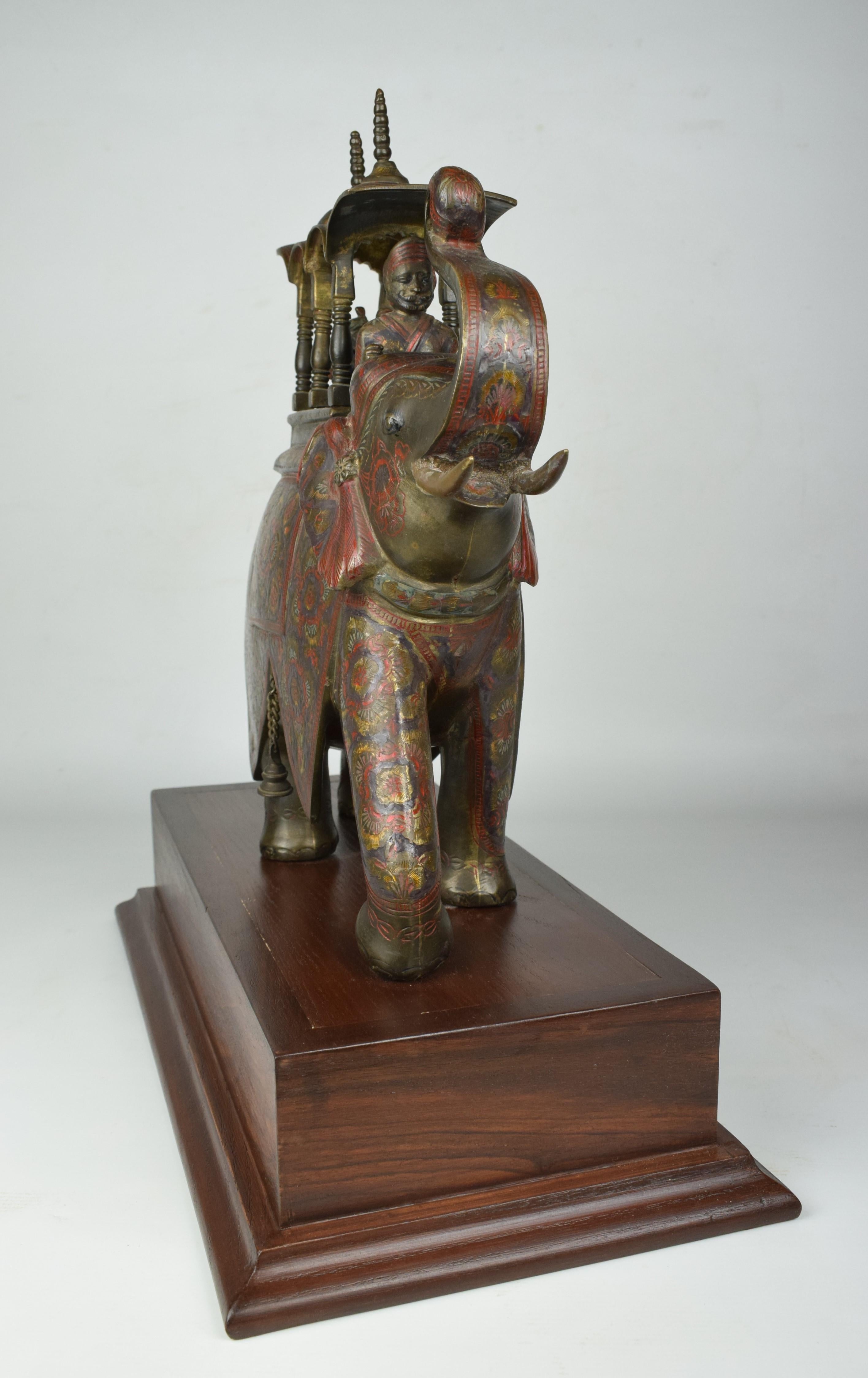 Indian Moradabadi Hathi Howdah (Elephant Carriage) Carrying Royals, 19th Century For Sale 5