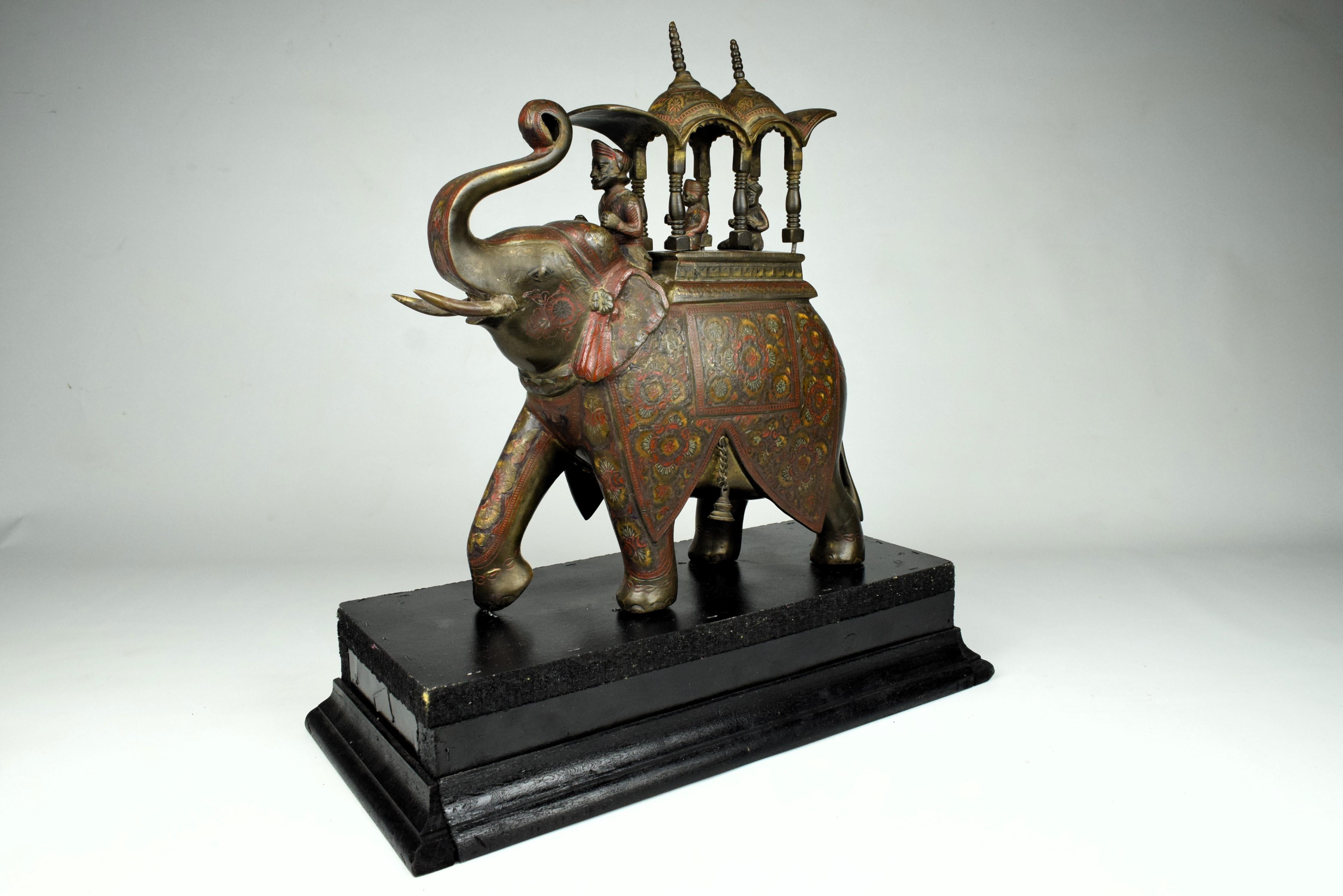 Indian Moradabadi Hathi Howdah (Elephant Carriage) Carrying Royals, 19th Century For Sale 1