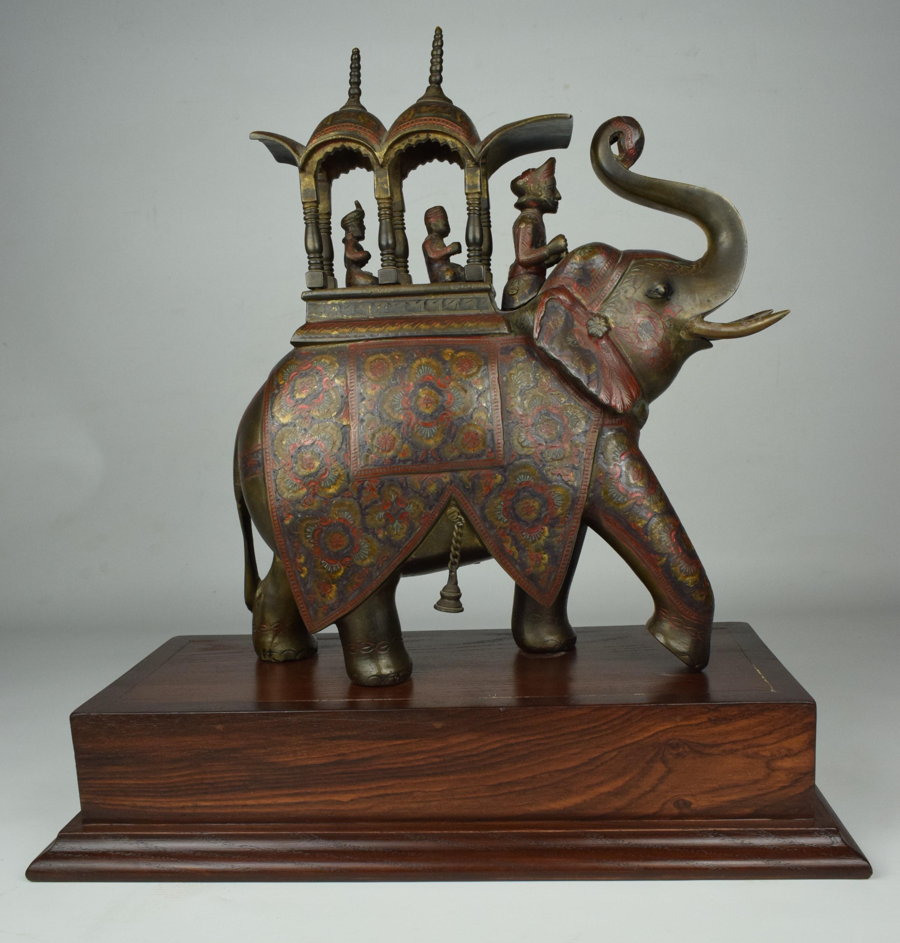 Indian Moradabadi Hathi Howdah (Elephant Carriage) Carrying Royals, 19th Century For Sale 3