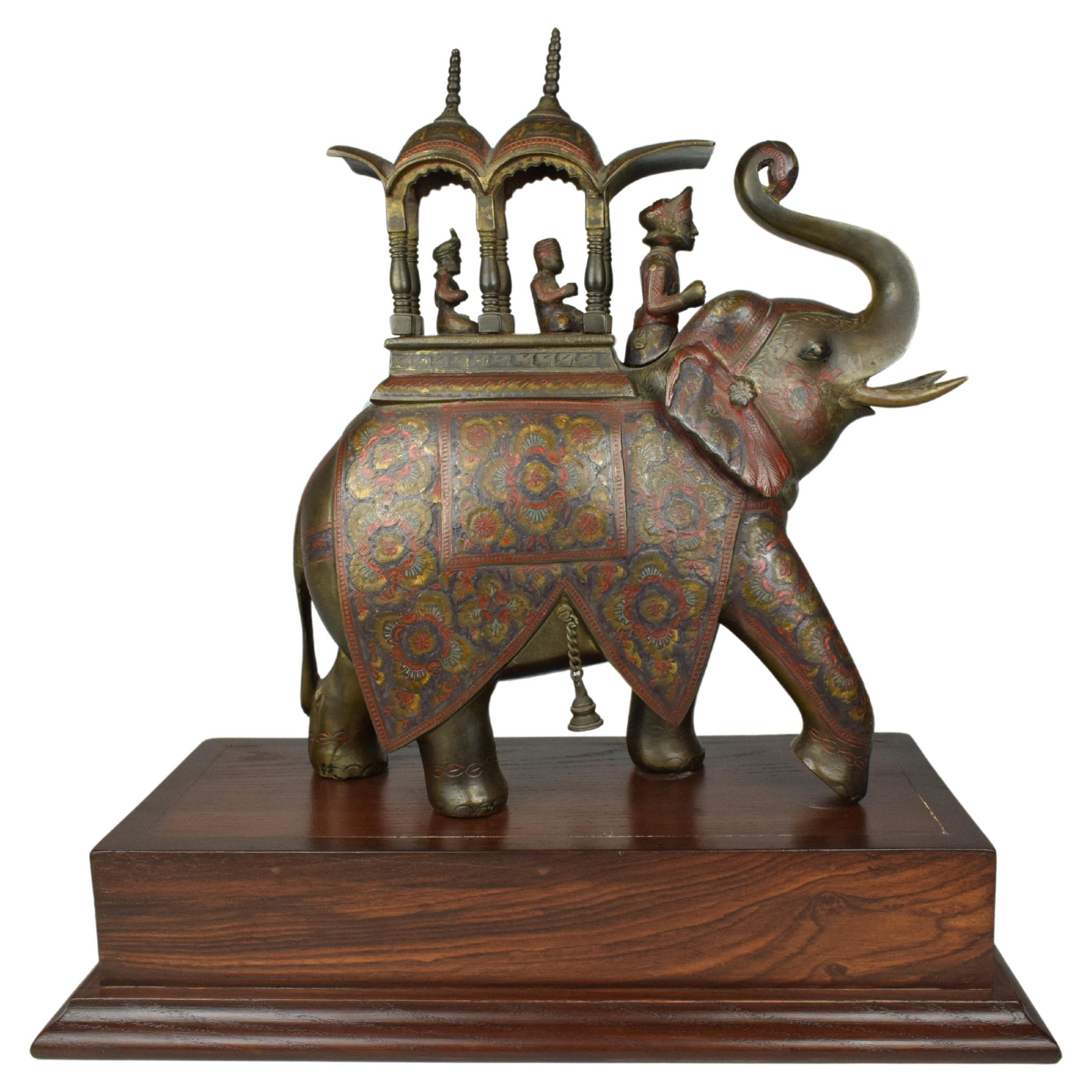 Indian Moradabadi Hathi Howdah (Elephant Carriage) Carrying Royals, 19th Century