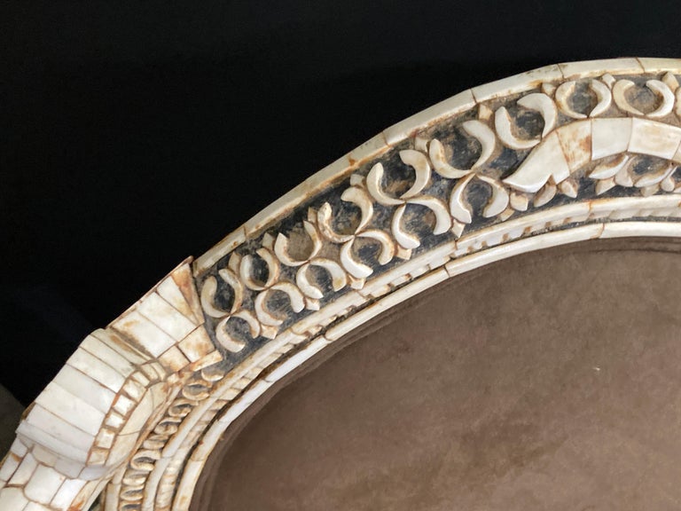 Indian Mughal Bone Inlaid Royal Maharaja Throne Armchair For Sale 6