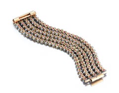 Indian Mughal Diamond and Enamel Bracelet