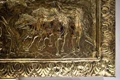 Indian Mughal Inspired Brass Wall Hanging, 20th Century