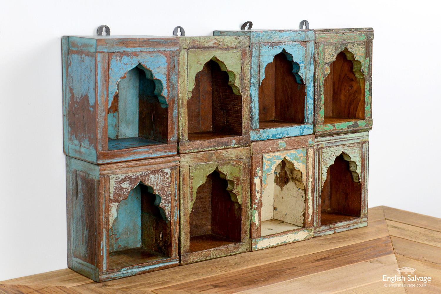Indian Painted Wooden Single Wall Niches, 20th Century For Sale 1
