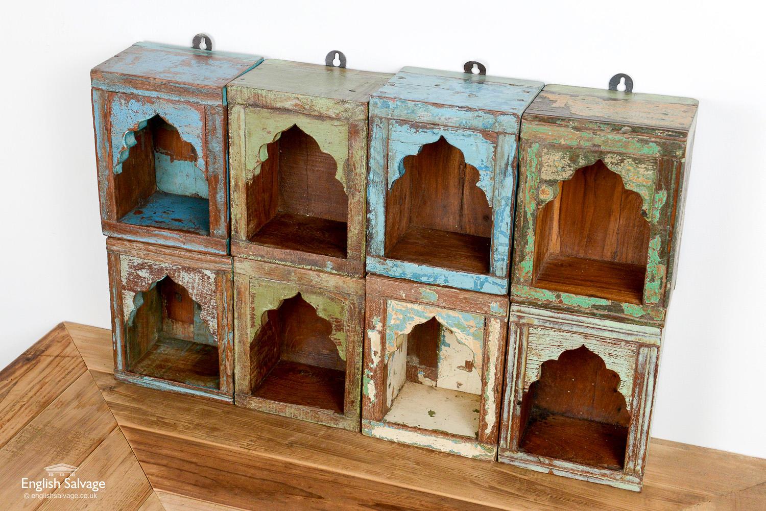 Indian Painted Wooden Single Wall Niches, 20th Century For Sale 2