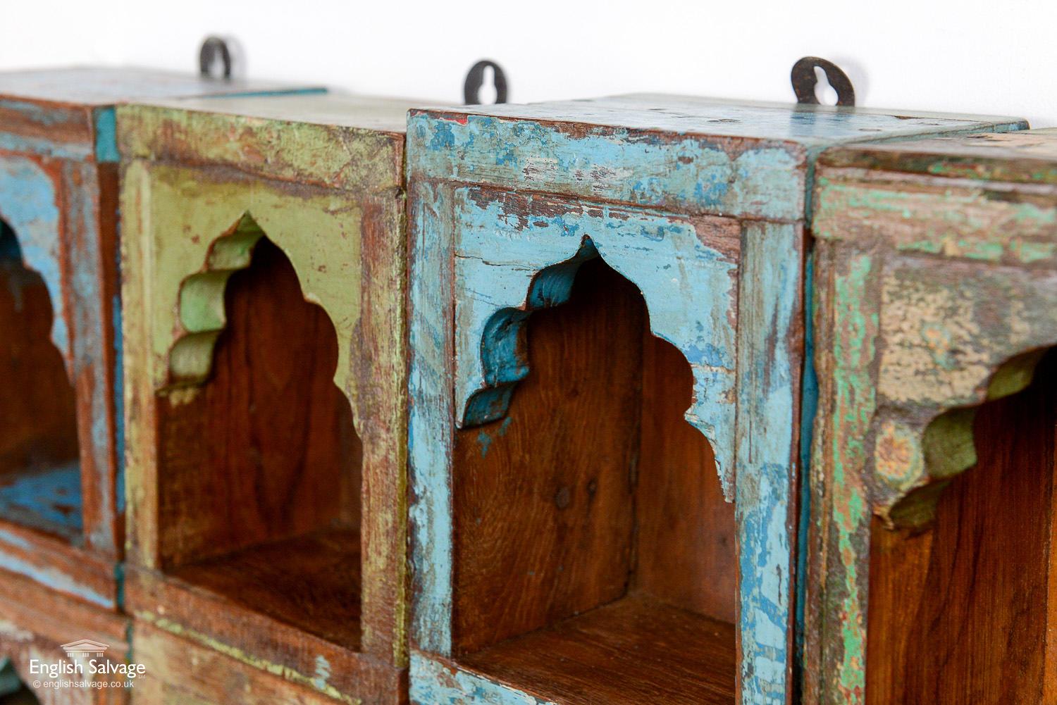 Indian Painted Wooden Single Wall Niches, 20th Century For Sale 3