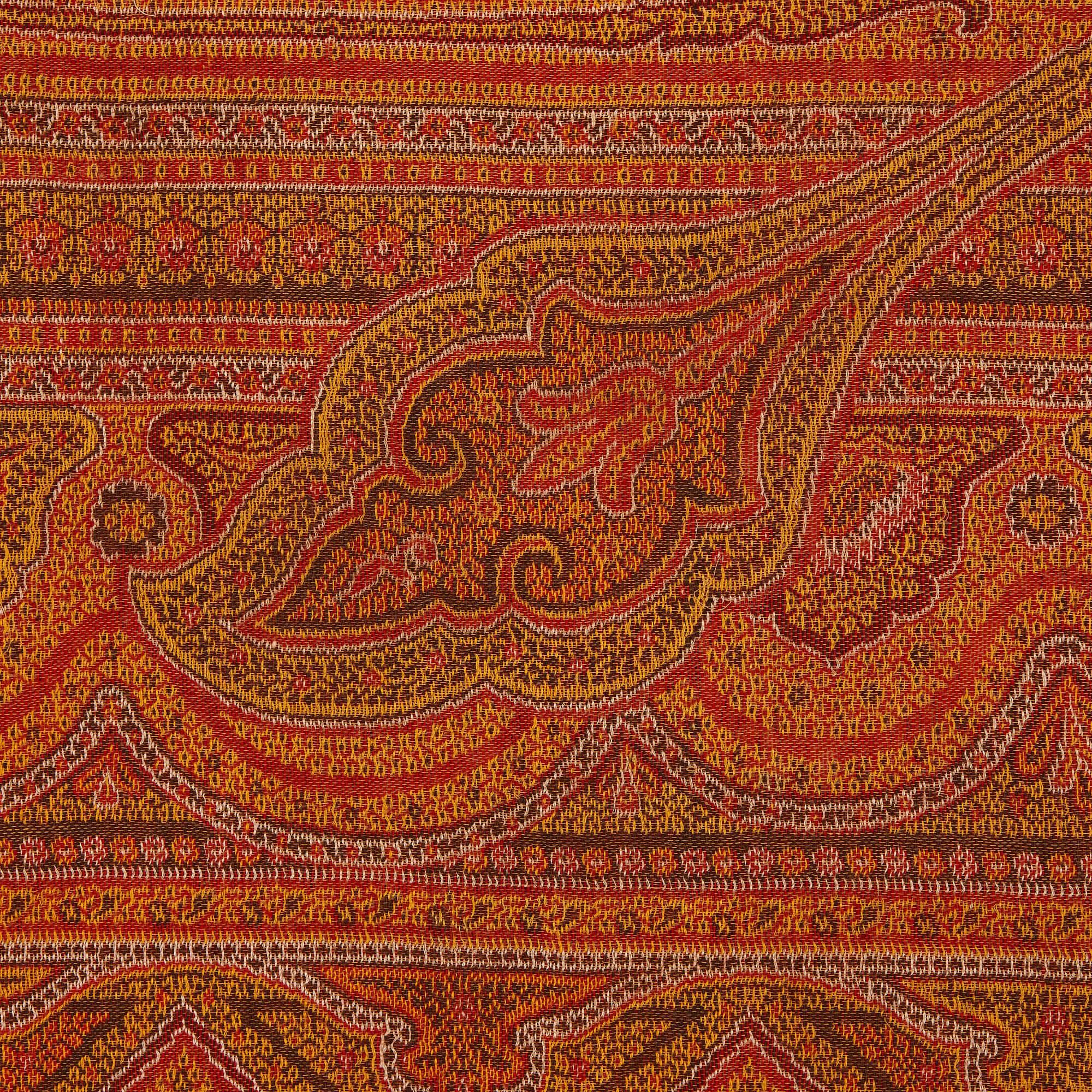indian pattern red