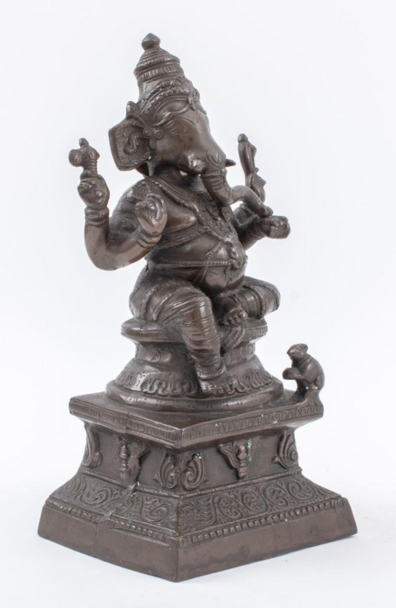 Indian Patinated Brass Ganesha Sculpture 5
