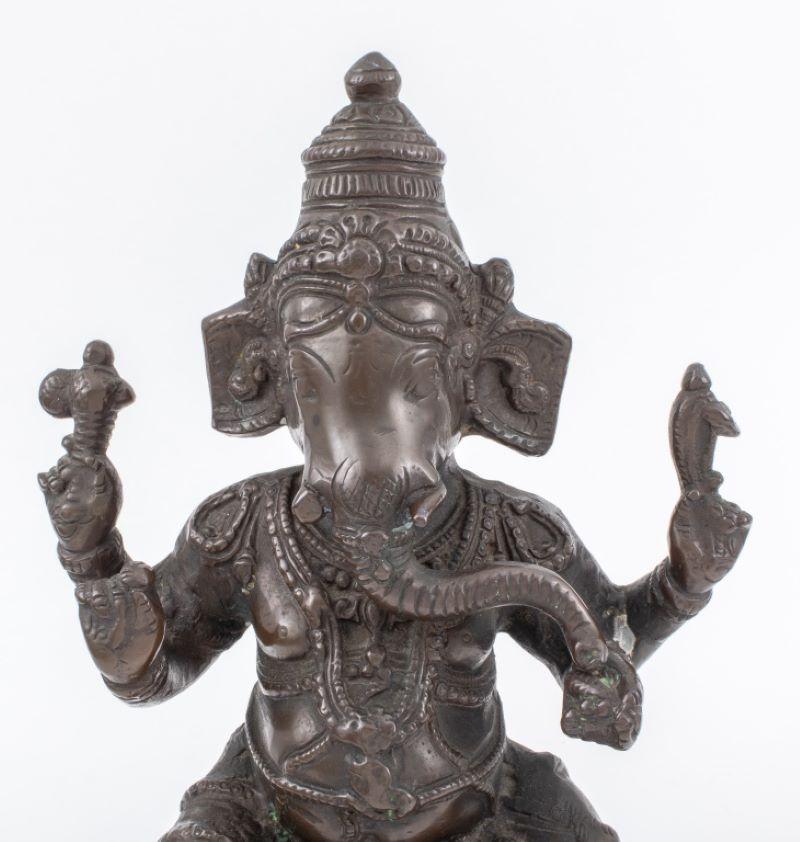 Indian Patinated Brass Ganesha Sculpture 7