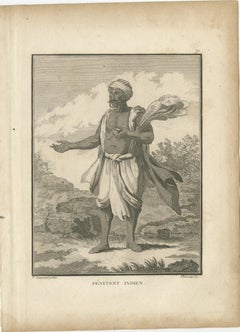 Indian Penitent with Ritual Implements – Engraving after Sonnerat, 1806