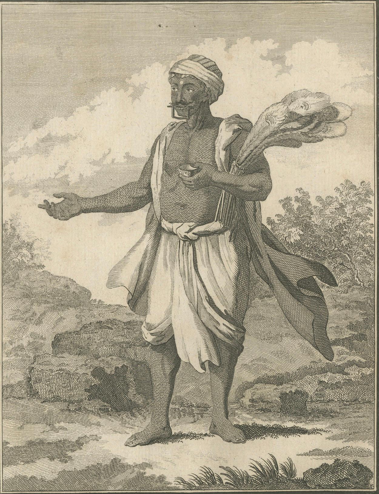 Début du XIXe siècle Pénitent indien avec des instruments rituels - Gravure d'après Sonnerat, 1806 en vente