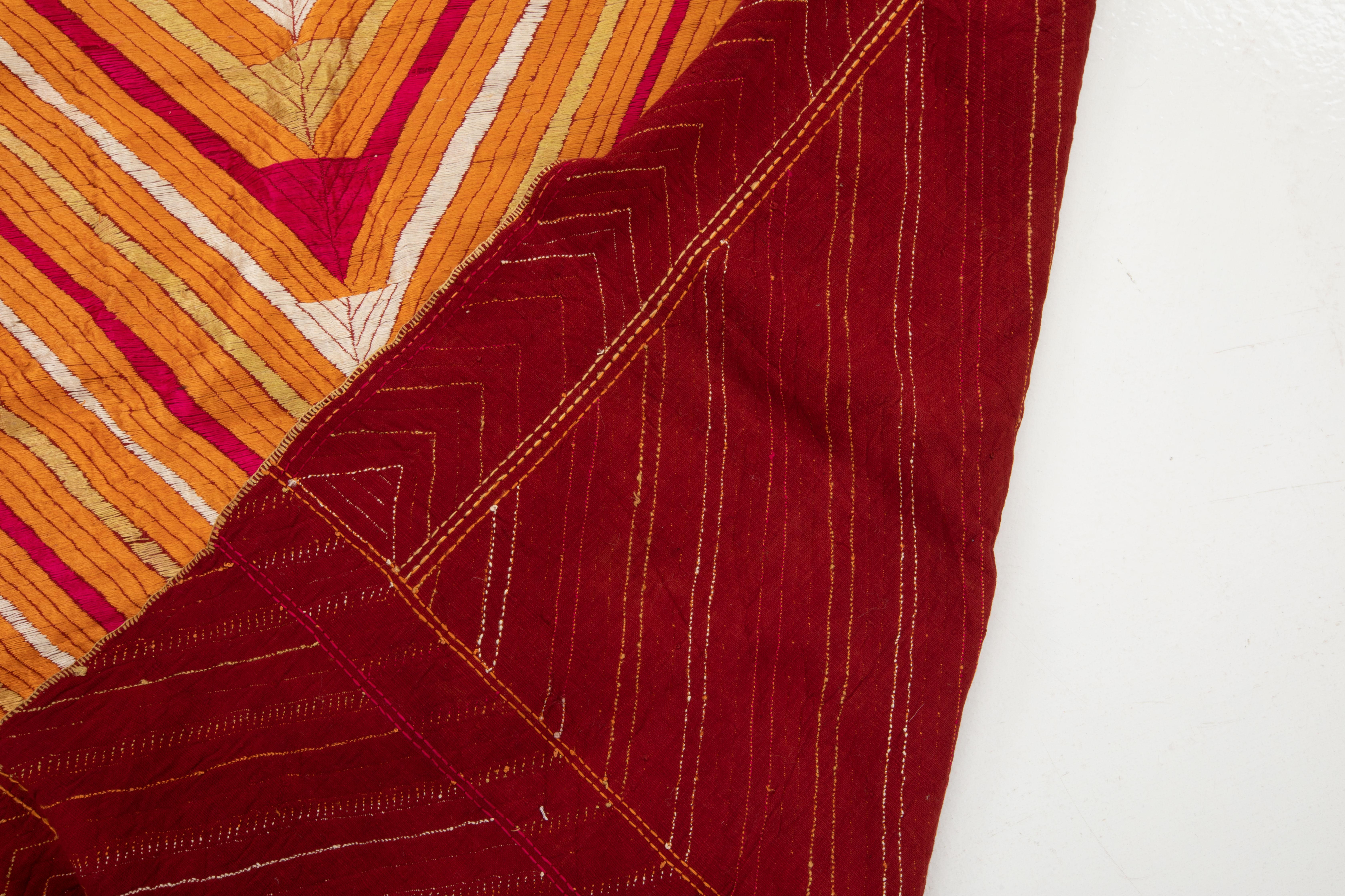 Indischer Phulkari-Hochzeitsschal, frühes 20. Jahrhundert. im Angebot 2