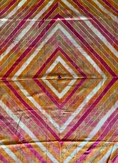 Indian Phulkari Wedding Textile, Silk & Cotton Embroidery, Punjab 1900s