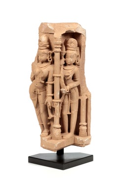 Indian Pink Sandstone Temple Fragment, Madhya Pradesh, 11-12th Century AD